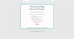 Desktop Screenshot of changepass.wheaton.edu
