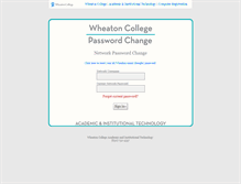 Tablet Screenshot of changepass.wheaton.edu